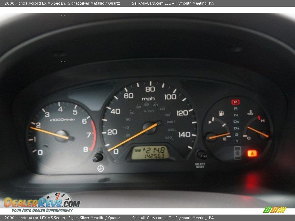 2000 Honda Accord EX V6 Sedan Signet Silver Metallic / Quartz Photo #28