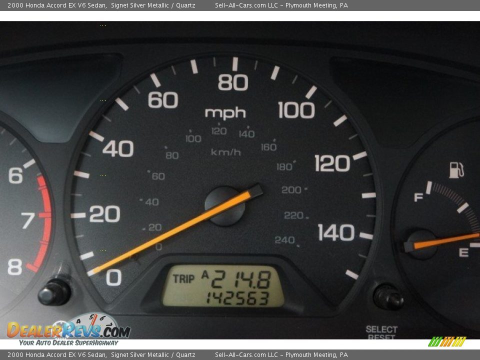 2000 Honda Accord EX V6 Sedan Signet Silver Metallic / Quartz Photo #29
