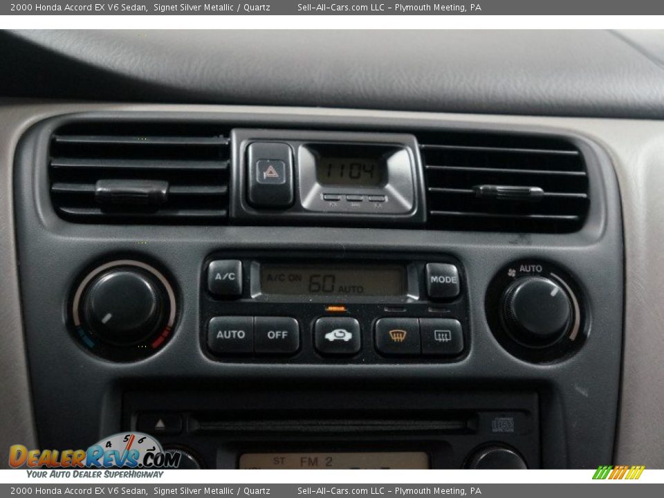 2000 Honda Accord EX V6 Sedan Signet Silver Metallic / Quartz Photo #30