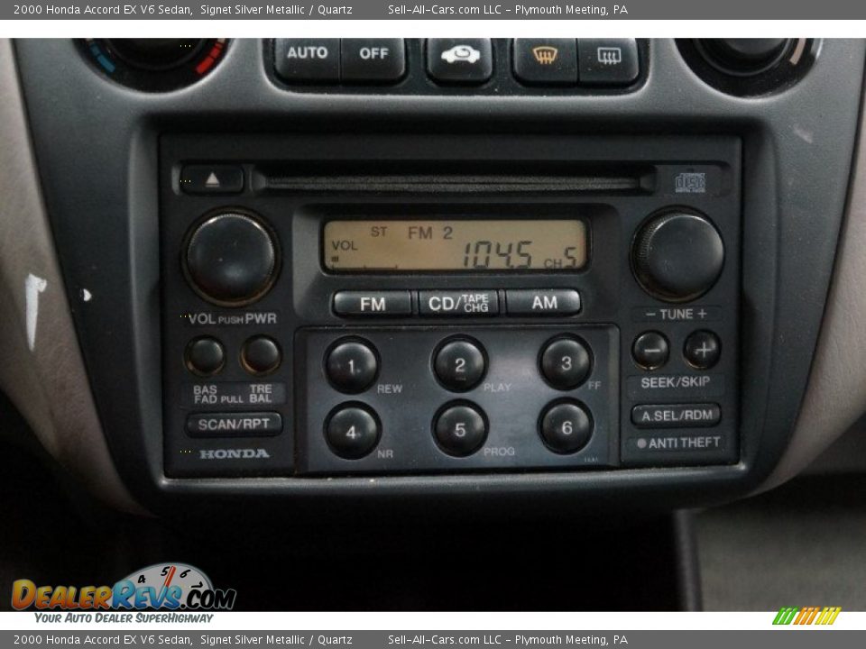 2000 Honda Accord EX V6 Sedan Signet Silver Metallic / Quartz Photo #31