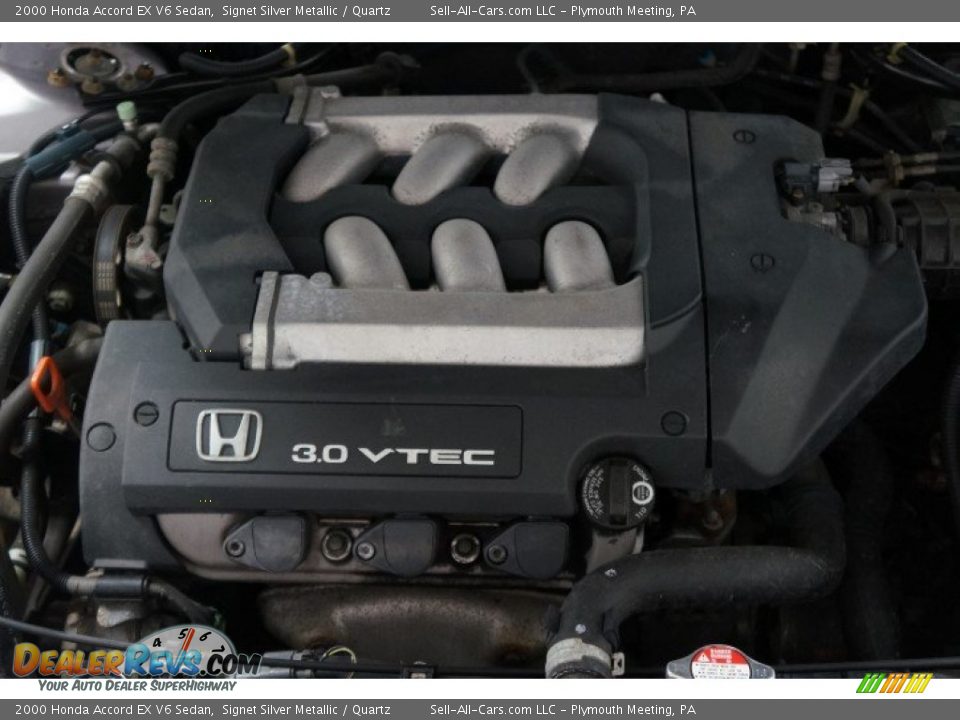 2000 Honda Accord EX V6 Sedan Signet Silver Metallic / Quartz Photo #34
