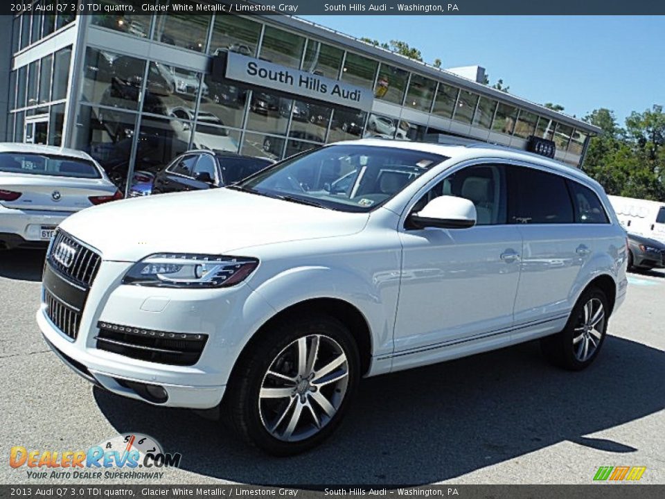 2013 Audi Q7 3.0 TDI quattro Glacier White Metallic / Limestone Gray Photo #1