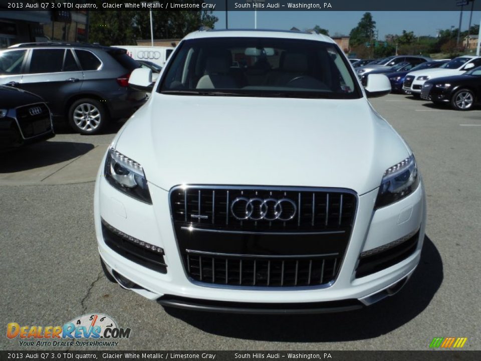 2013 Audi Q7 3.0 TDI quattro Glacier White Metallic / Limestone Gray Photo #6