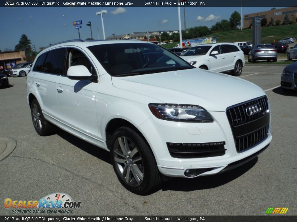 2013 Audi Q7 3.0 TDI quattro Glacier White Metallic / Limestone Gray Photo #8