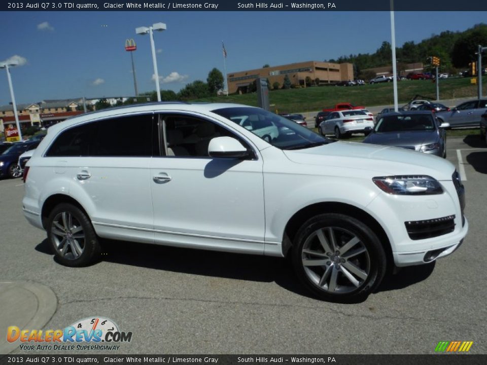 2013 Audi Q7 3.0 TDI quattro Glacier White Metallic / Limestone Gray Photo #9