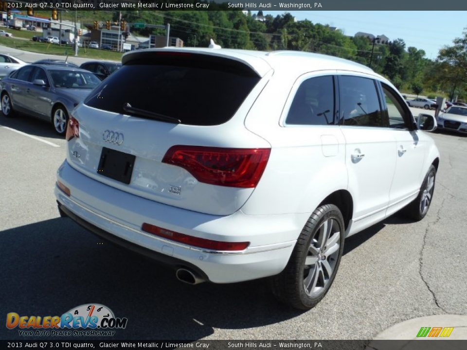 2013 Audi Q7 3.0 TDI quattro Glacier White Metallic / Limestone Gray Photo #12