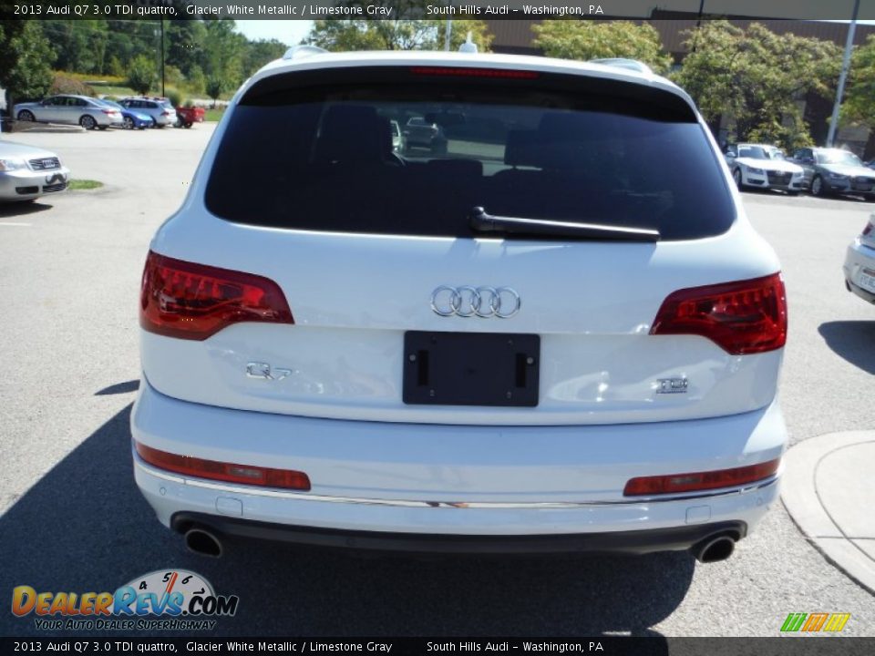 2013 Audi Q7 3.0 TDI quattro Glacier White Metallic / Limestone Gray Photo #13