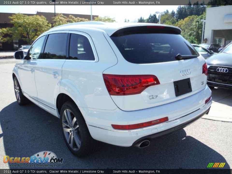 2013 Audi Q7 3.0 TDI quattro Glacier White Metallic / Limestone Gray Photo #14
