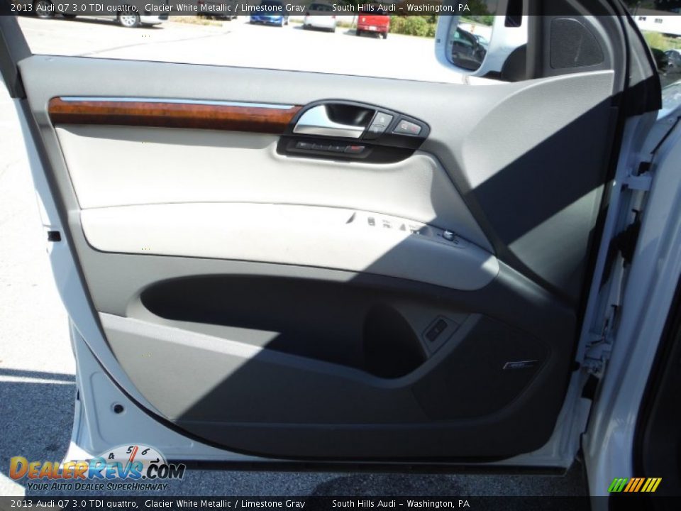 2013 Audi Q7 3.0 TDI quattro Glacier White Metallic / Limestone Gray Photo #17