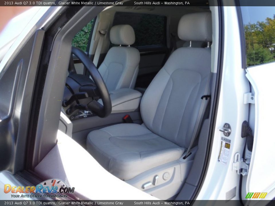2013 Audi Q7 3.0 TDI quattro Glacier White Metallic / Limestone Gray Photo #20