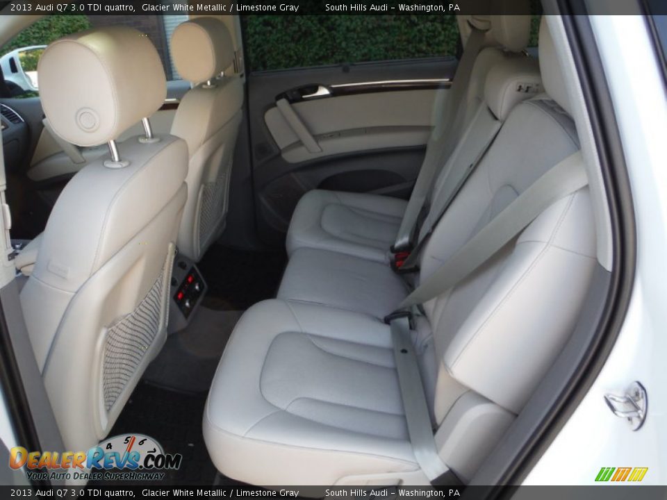 2013 Audi Q7 3.0 TDI quattro Glacier White Metallic / Limestone Gray Photo #29