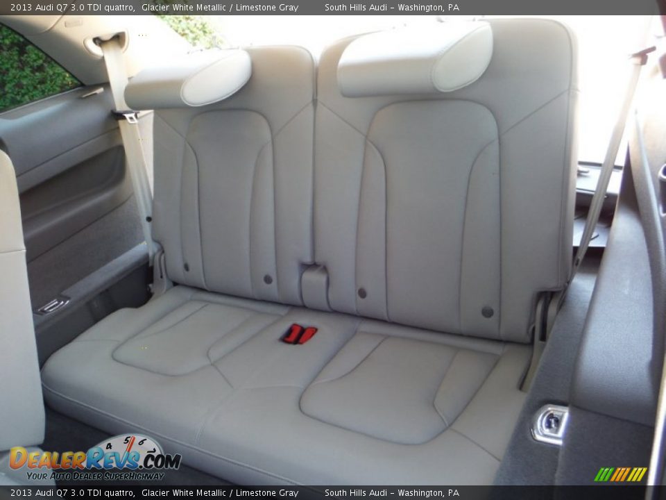 2013 Audi Q7 3.0 TDI quattro Glacier White Metallic / Limestone Gray Photo #31