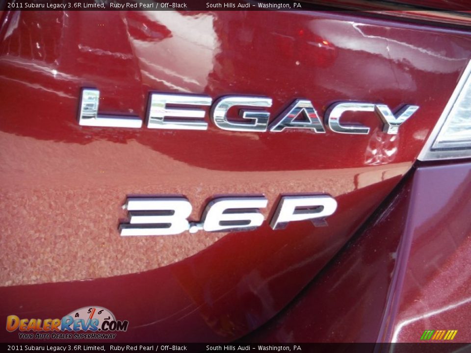 2011 Subaru Legacy 3.6R Limited Ruby Red Pearl / Off-Black Photo #13