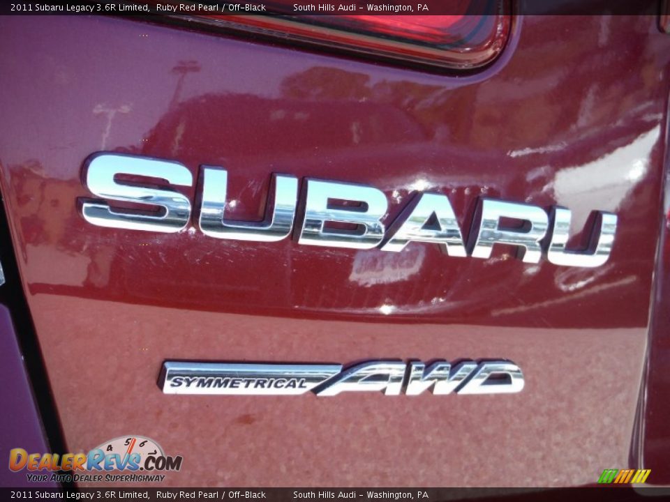 2011 Subaru Legacy 3.6R Limited Ruby Red Pearl / Off-Black Photo #15
