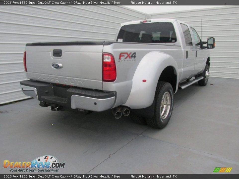 2016 Ford F350 Super Duty XLT Crew Cab 4x4 DRW Ingot Silver Metallic / Steel Photo #4