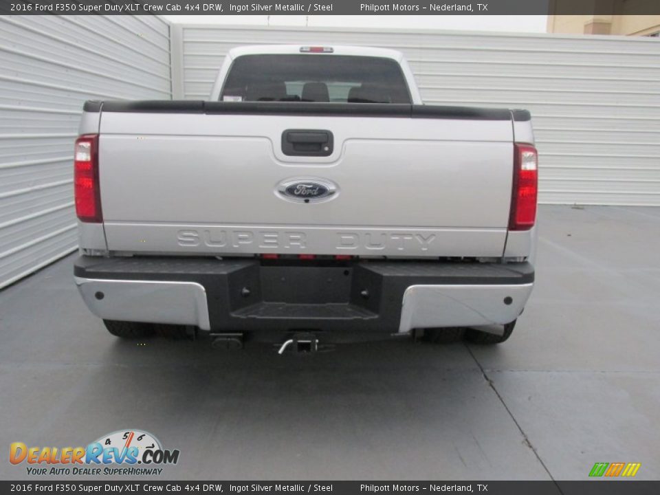 2016 Ford F350 Super Duty XLT Crew Cab 4x4 DRW Ingot Silver Metallic / Steel Photo #5