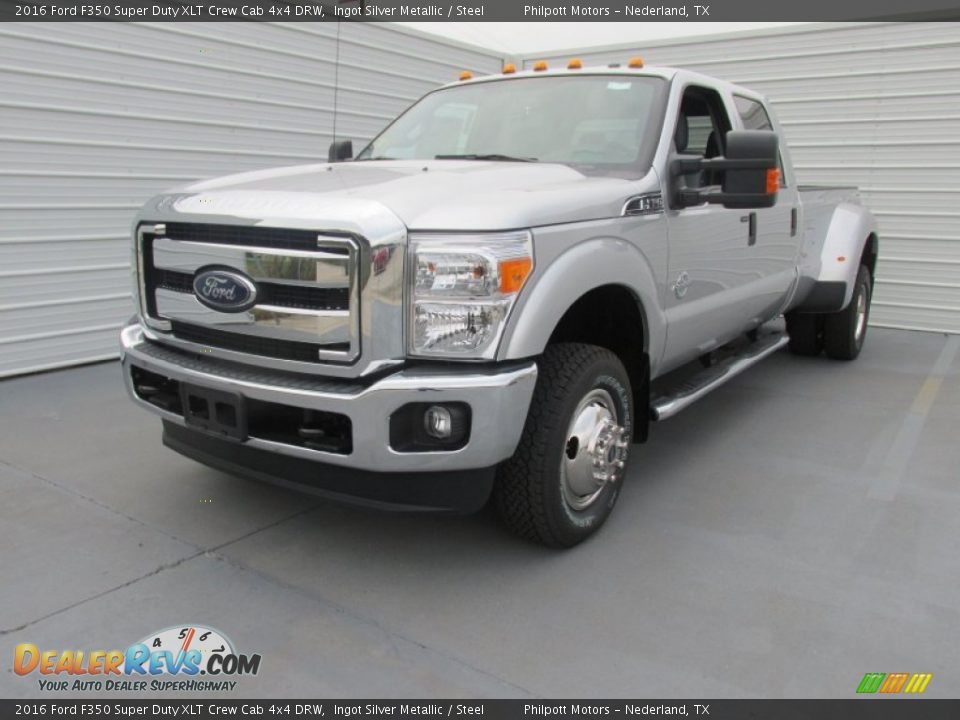 2016 Ford F350 Super Duty XLT Crew Cab 4x4 DRW Ingot Silver Metallic / Steel Photo #7