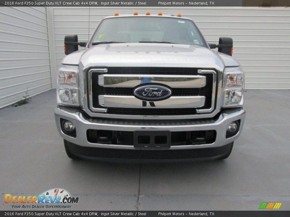 2016 Ford F350 Super Duty XLT Crew Cab 4x4 DRW Ingot Silver Metallic / Steel Photo #8