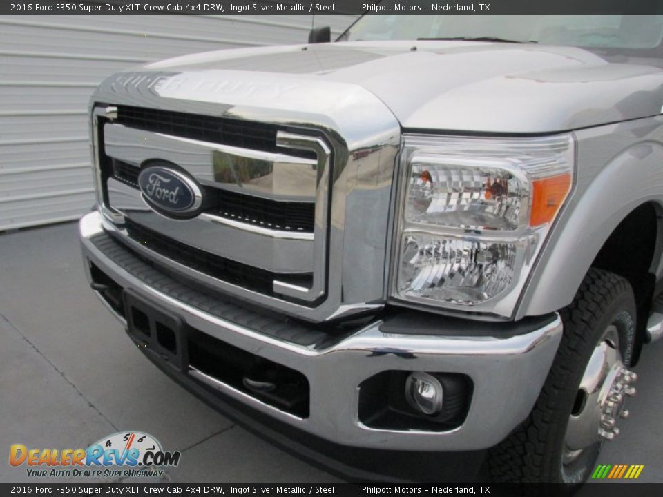 2016 Ford F350 Super Duty XLT Crew Cab 4x4 DRW Ingot Silver Metallic / Steel Photo #10