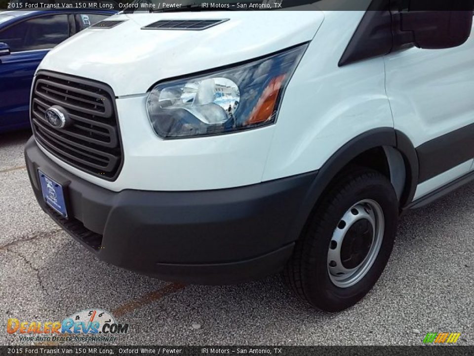 2015 Ford Transit Van 150 MR Long Oxford White / Pewter Photo #8