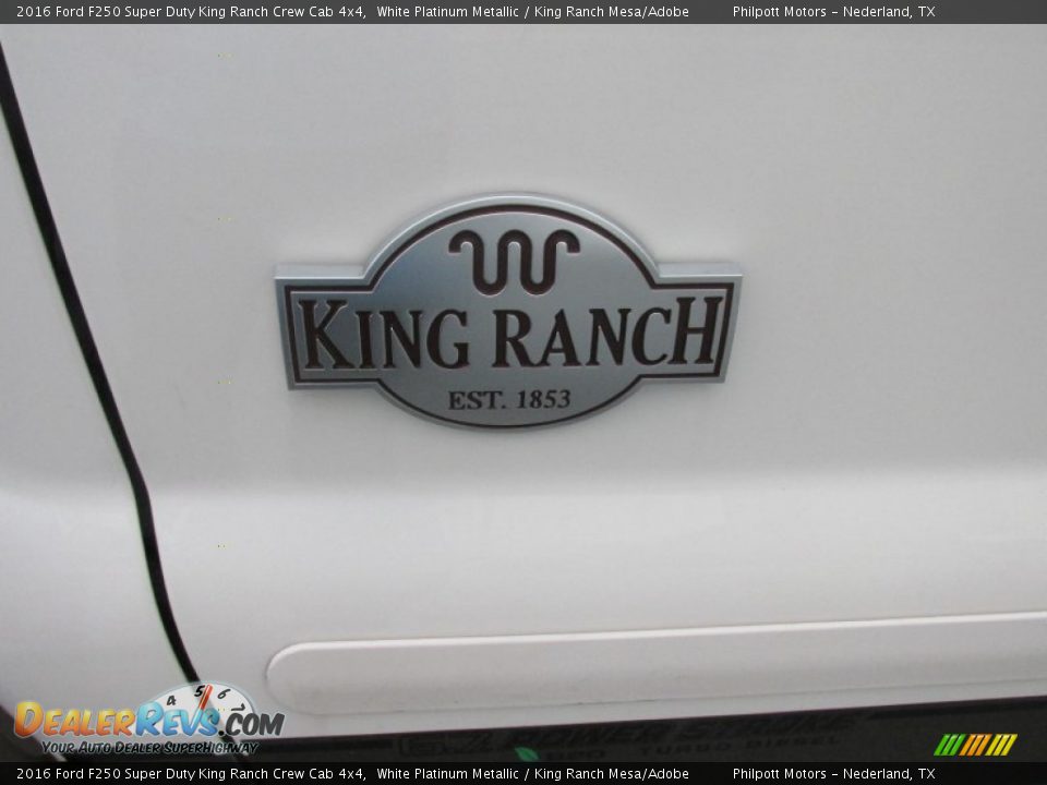 2016 Ford F250 Super Duty King Ranch Crew Cab 4x4 White Platinum Metallic / King Ranch Mesa/Adobe Photo #14