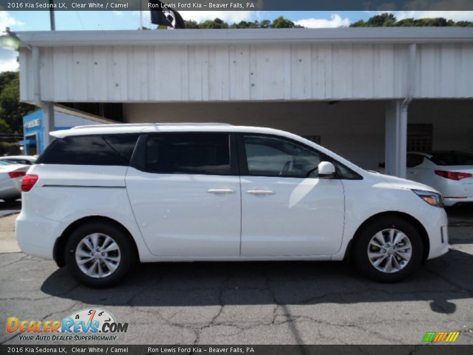 2016 Kia Sedona LX Clear White / Camel Photo #1