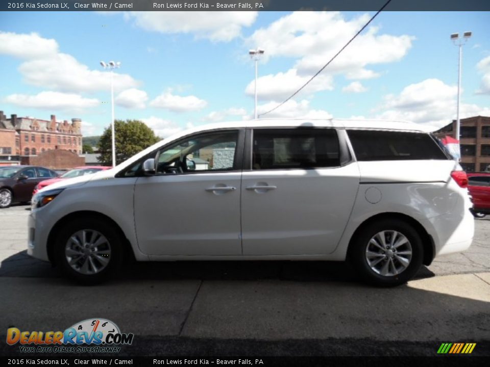 2016 Kia Sedona LX Clear White / Camel Photo #7