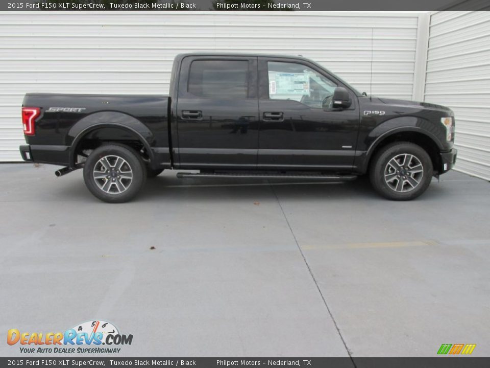 2015 Ford F150 XLT SuperCrew Tuxedo Black Metallic / Black Photo #3