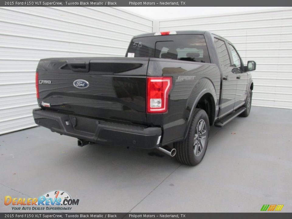 2015 Ford F150 XLT SuperCrew Tuxedo Black Metallic / Black Photo #4