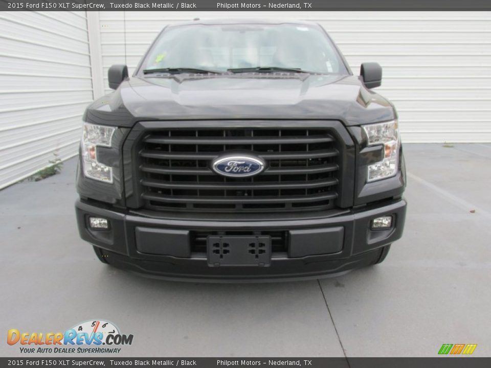 2015 Ford F150 XLT SuperCrew Tuxedo Black Metallic / Black Photo #8