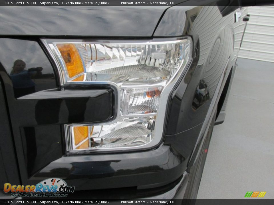 2015 Ford F150 XLT SuperCrew Tuxedo Black Metallic / Black Photo #9