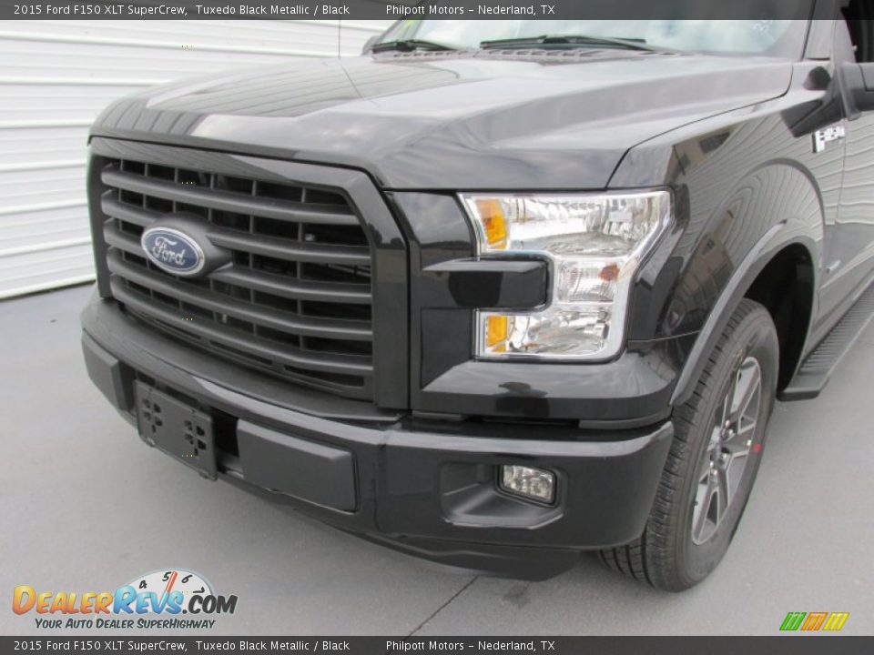 2015 Ford F150 XLT SuperCrew Tuxedo Black Metallic / Black Photo #10
