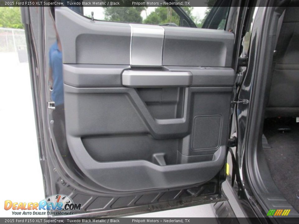 2015 Ford F150 XLT SuperCrew Tuxedo Black Metallic / Black Photo #19