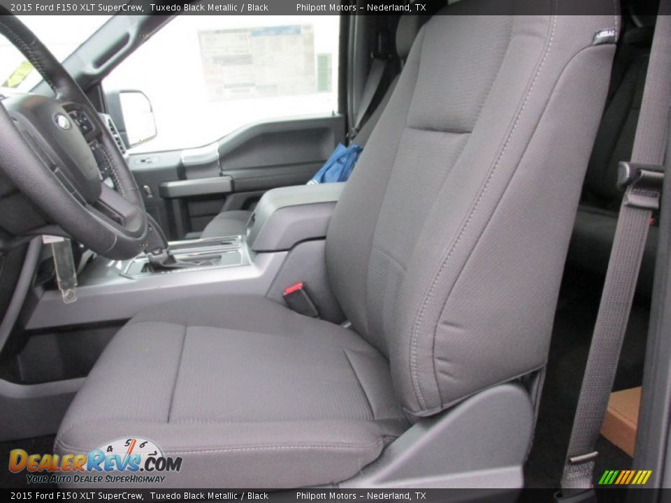 2015 Ford F150 XLT SuperCrew Tuxedo Black Metallic / Black Photo #23
