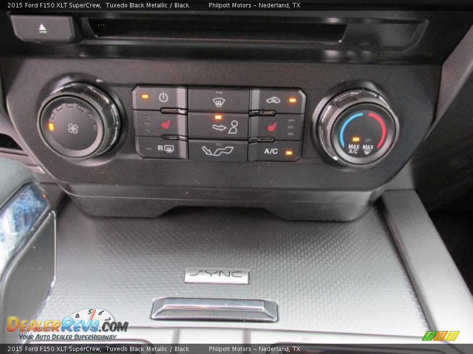 2015 Ford F150 XLT SuperCrew Tuxedo Black Metallic / Black Photo #29