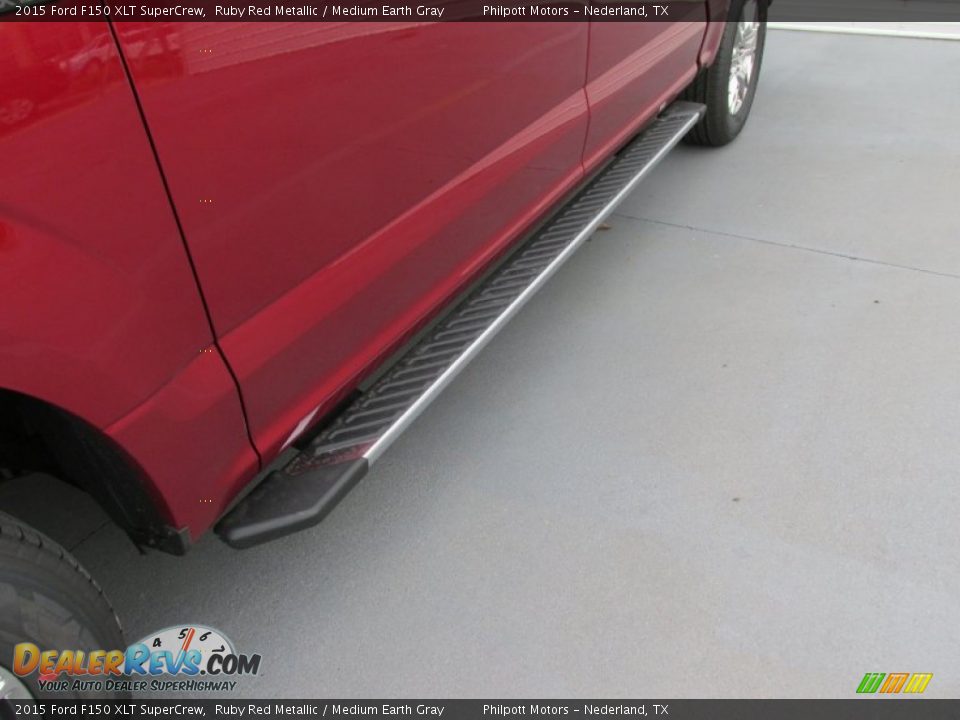 2015 Ford F150 XLT SuperCrew Ruby Red Metallic / Medium Earth Gray Photo #12