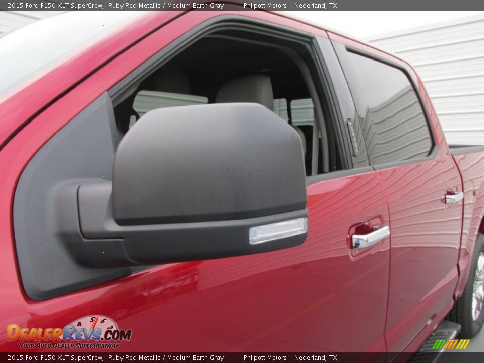 2015 Ford F150 XLT SuperCrew Ruby Red Metallic / Medium Earth Gray Photo #13