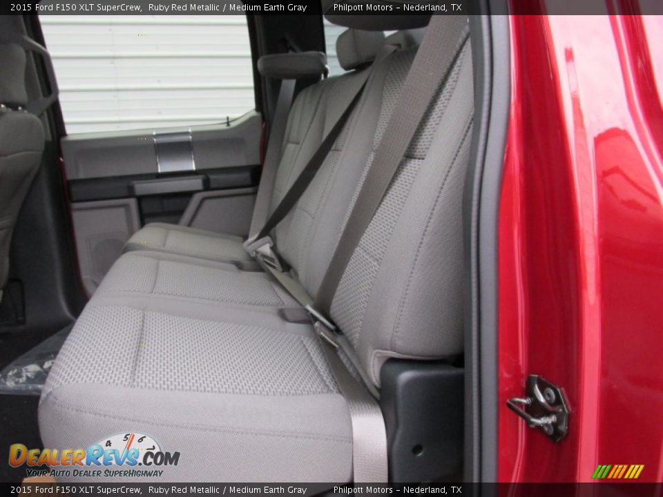 2015 Ford F150 XLT SuperCrew Ruby Red Metallic / Medium Earth Gray Photo #19