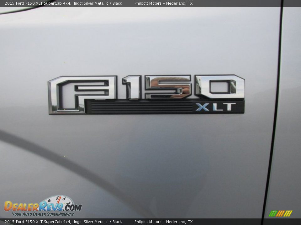 2015 Ford F150 XLT SuperCab 4x4 Ingot Silver Metallic / Black Photo #14