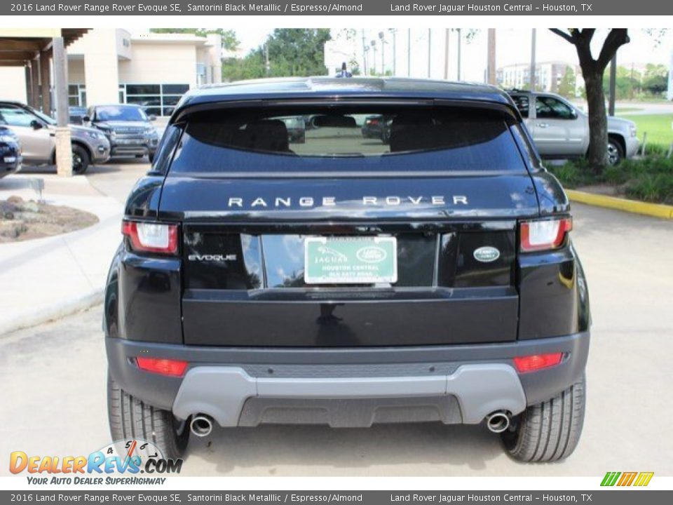 2016 Land Rover Range Rover Evoque SE Santorini Black Metalllic / Espresso/Almond Photo #9