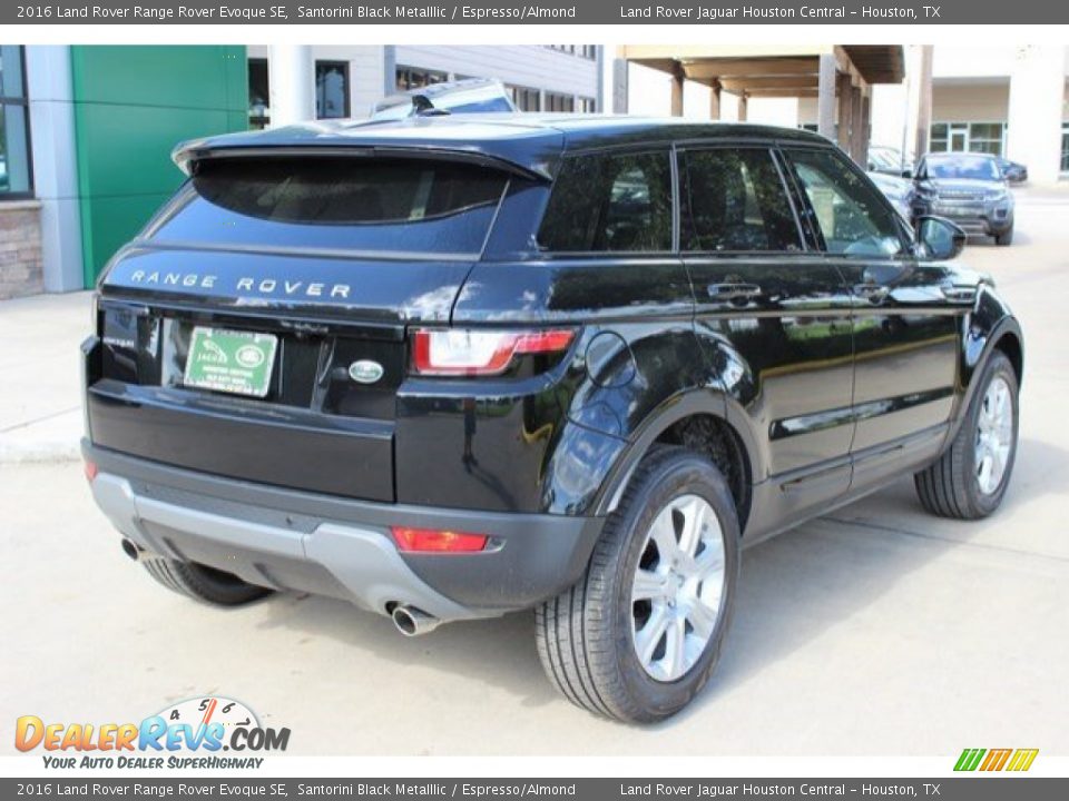2016 Land Rover Range Rover Evoque SE Santorini Black Metalllic / Espresso/Almond Photo #10