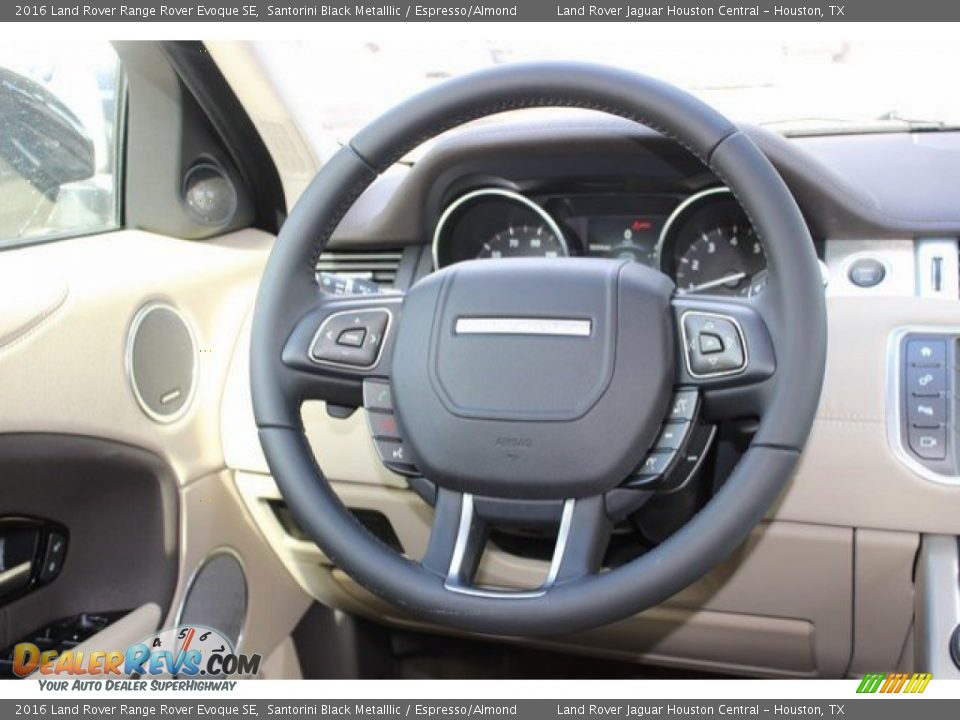 2016 Land Rover Range Rover Evoque SE Santorini Black Metalllic / Espresso/Almond Photo #13