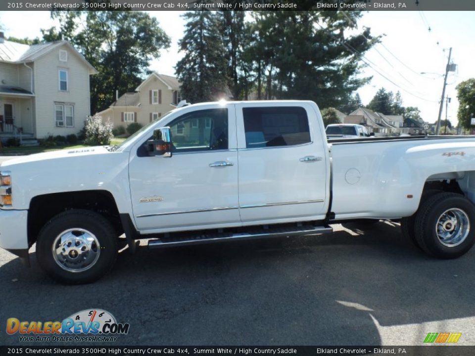 2015 Chevrolet Silverado 3500HD High Country Crew Cab 4x4 Summit White / High Country Saddle Photo #3
