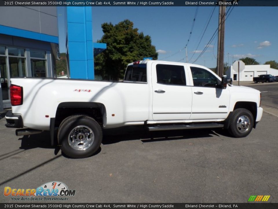 2015 Chevrolet Silverado 3500HD High Country Crew Cab 4x4 Summit White / High Country Saddle Photo #7