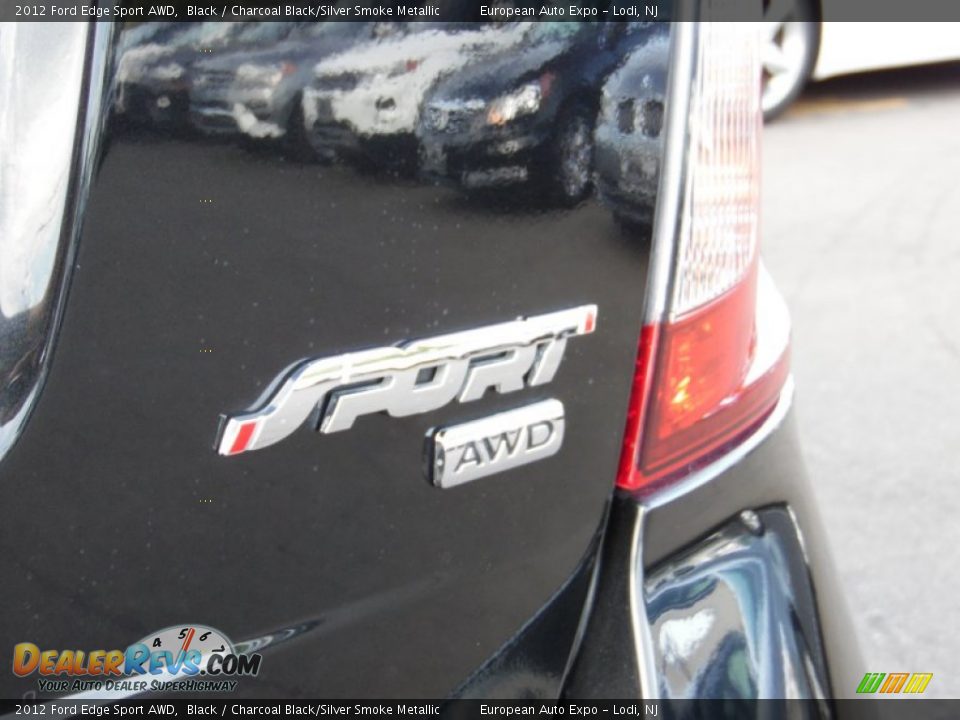 2012 Ford Edge Sport AWD Black / Charcoal Black/Silver Smoke Metallic Photo #8