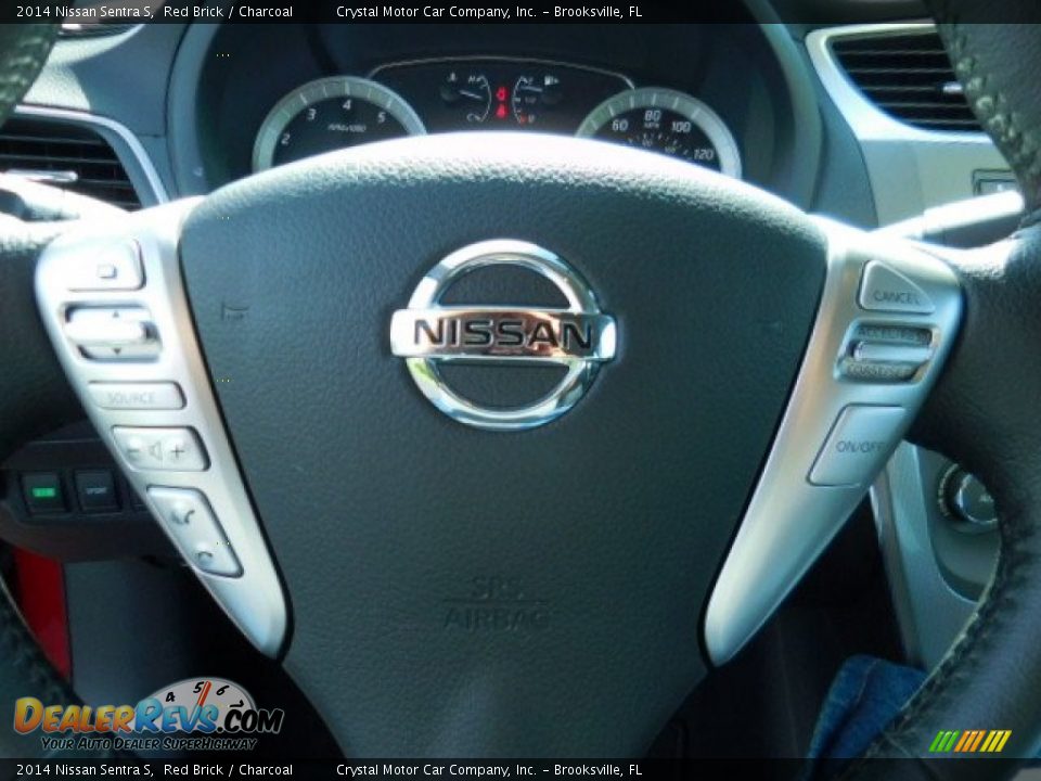 2014 Nissan Sentra S Red Brick / Charcoal Photo #21