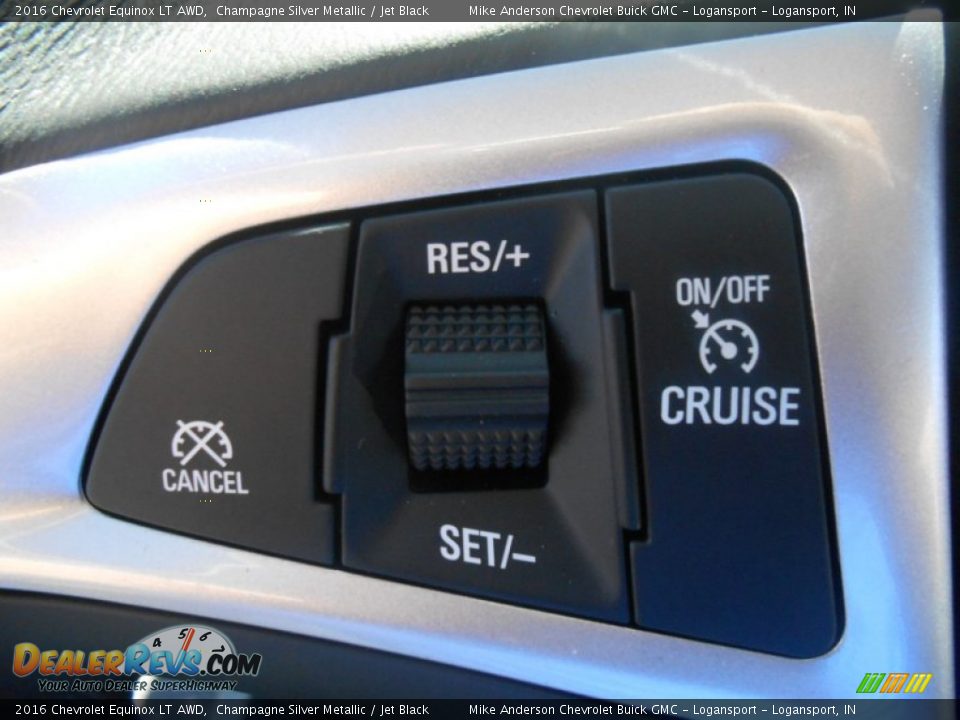 2016 Chevrolet Equinox LT AWD Champagne Silver Metallic / Jet Black Photo #13