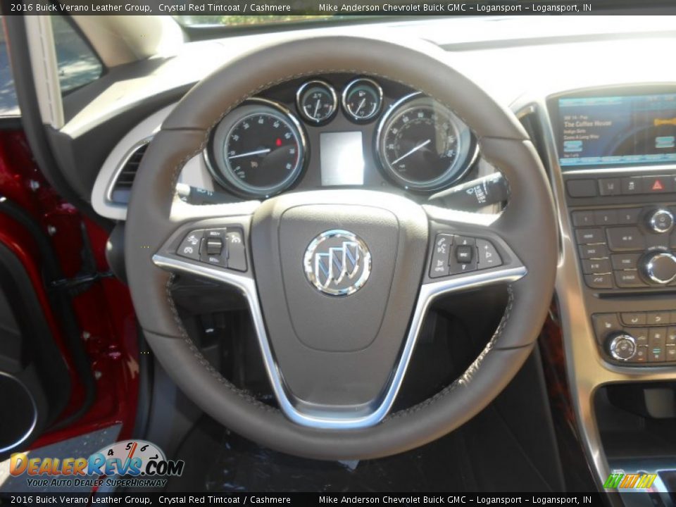 2016 Buick Verano Leather Group Crystal Red Tintcoat / Cashmere Photo #14