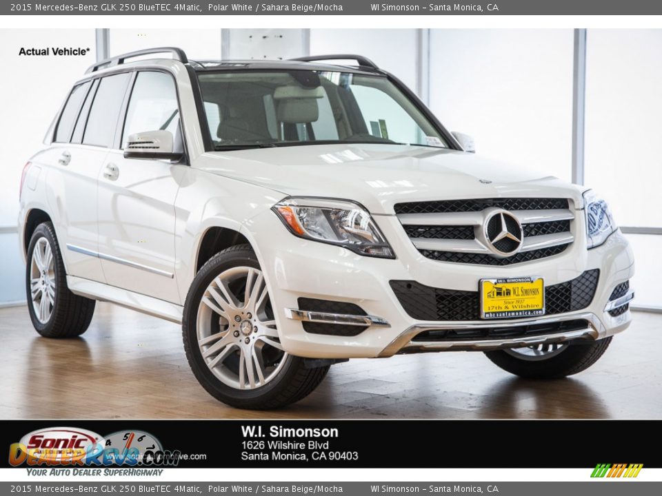 2015 Mercedes-Benz GLK 250 BlueTEC 4Matic Polar White / Sahara Beige/Mocha Photo #1