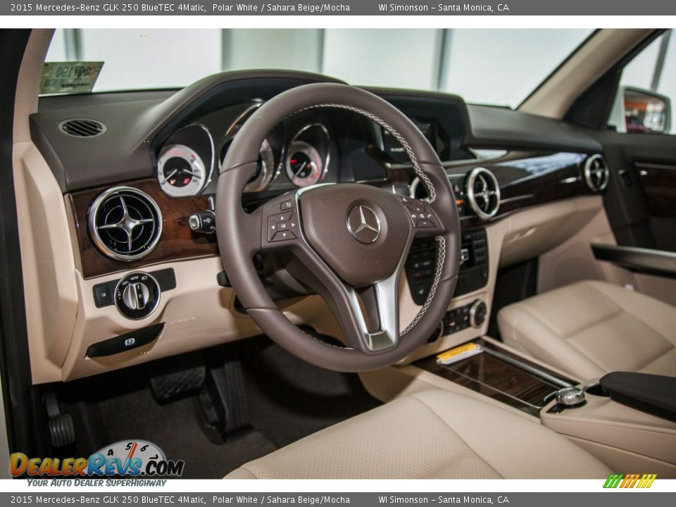 2015 Mercedes-Benz GLK 250 BlueTEC 4Matic Polar White / Sahara Beige/Mocha Photo #6